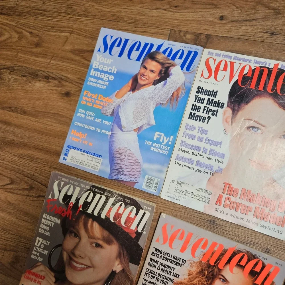 Lot of 9 VTG 1990s Magazines Seventeen Sassy Details Neve Campbell Elijah Wood